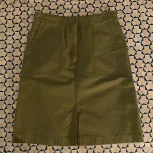 Khaki green J Crew skirt